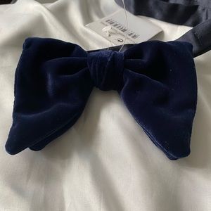 Zara Man Blue Velvet Bowtie NWT